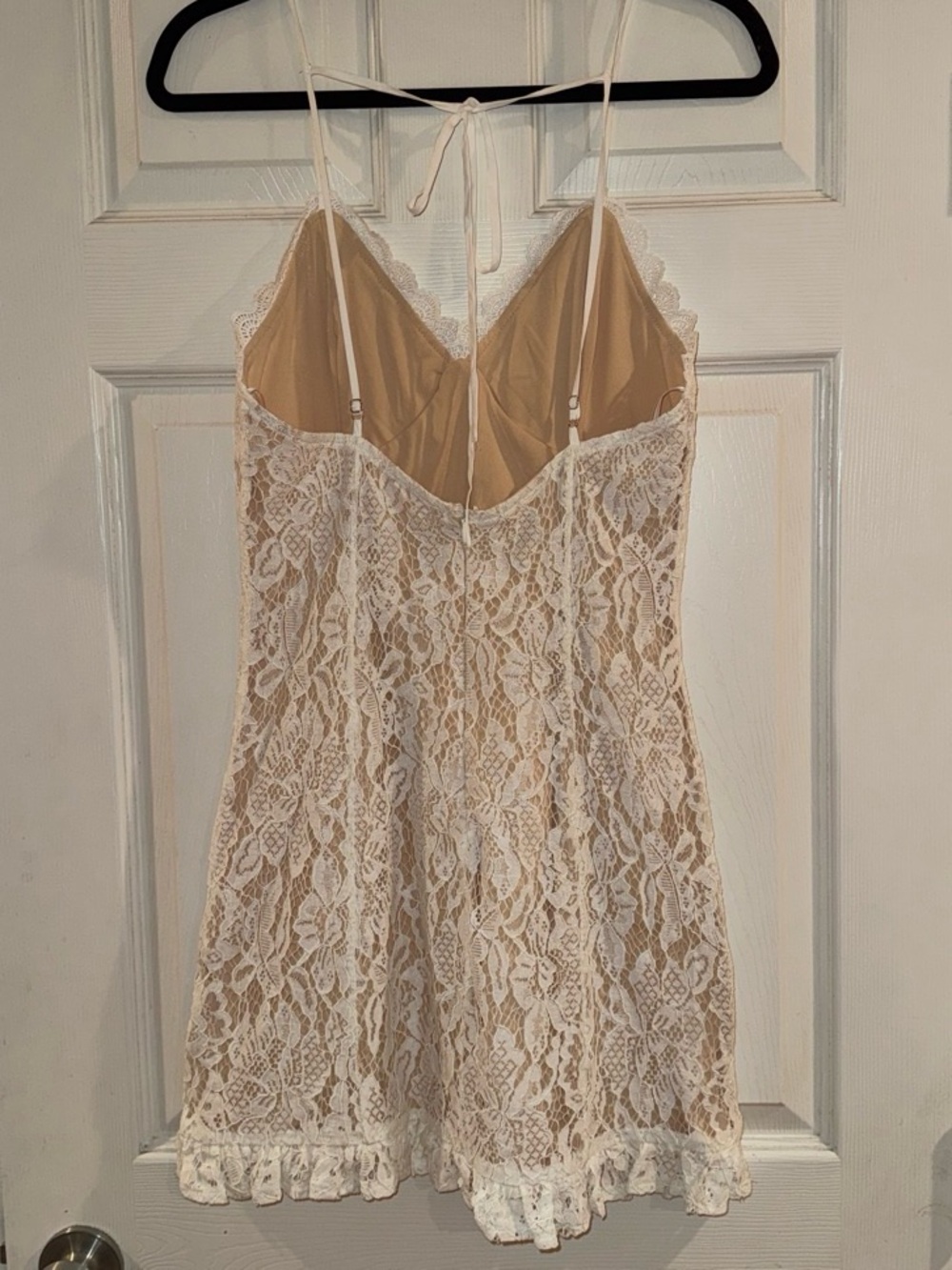 Selfie Leslie Cream White Lace Mini Dress - Picture 2 of 5